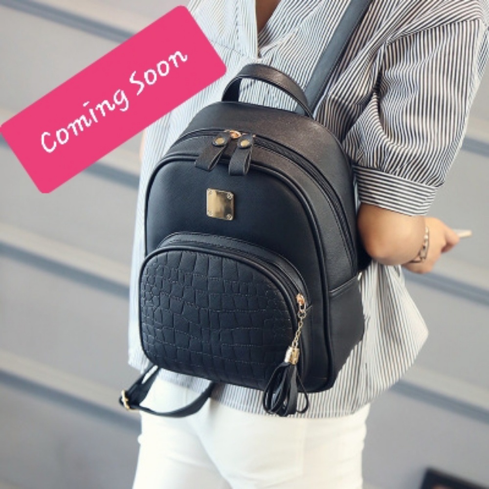 Brand New Light Grey Mini Backpack Purse - Picture 7 of 7